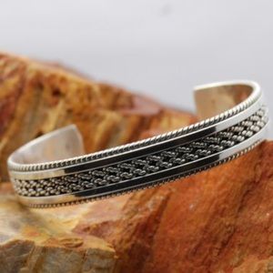 Sterling Silver rope twist cuff